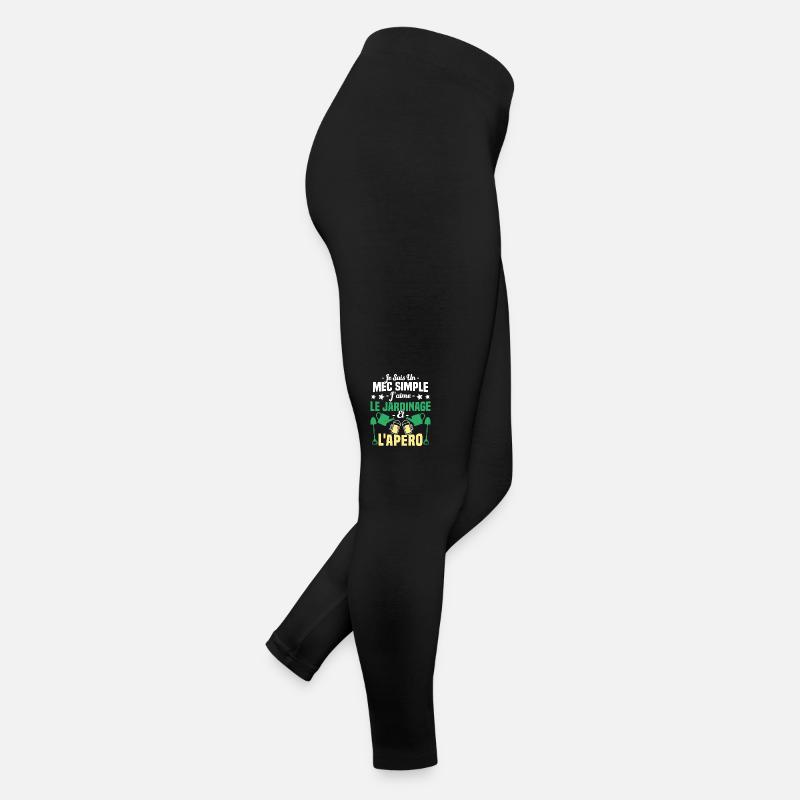 Mec simple j'aime le jardinage et l'apéro humour Legging en jersey Femme