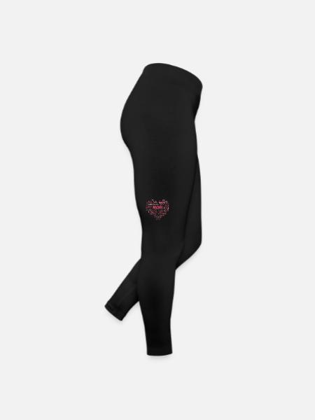 Beste Mutter Qualitäten und Mama Eigenschaften - Frauen Jersey Leggings - Schwarz - Rechts