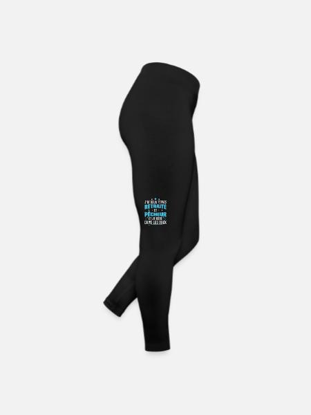 J'ai deux titres retraité et pêcheur pêche - Legging en jersey Femme - noir - Droite