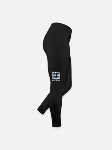 Super papa et Cycliste - Legging en jersey Femme - noir - Droite