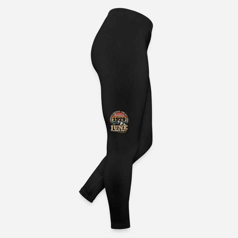 Juni 1979 Vintage Geburtstagsgeschenk 44 Jahre Frauen Jersey Leggings