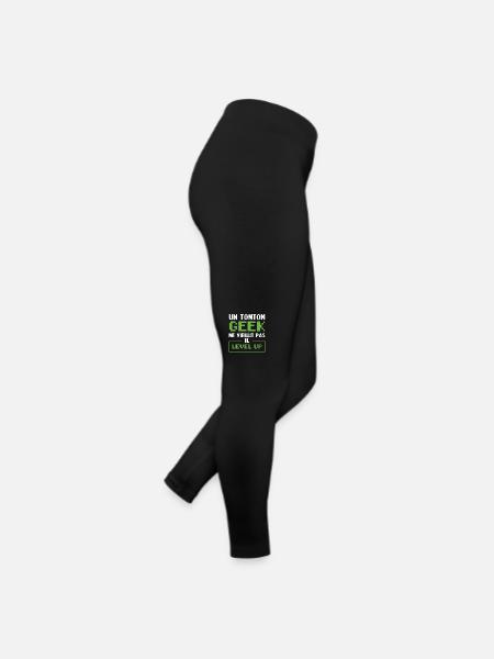 Un tonton geek ne vieillit pas il level up cadeau - Legging en jersey Femme - noir - Droite