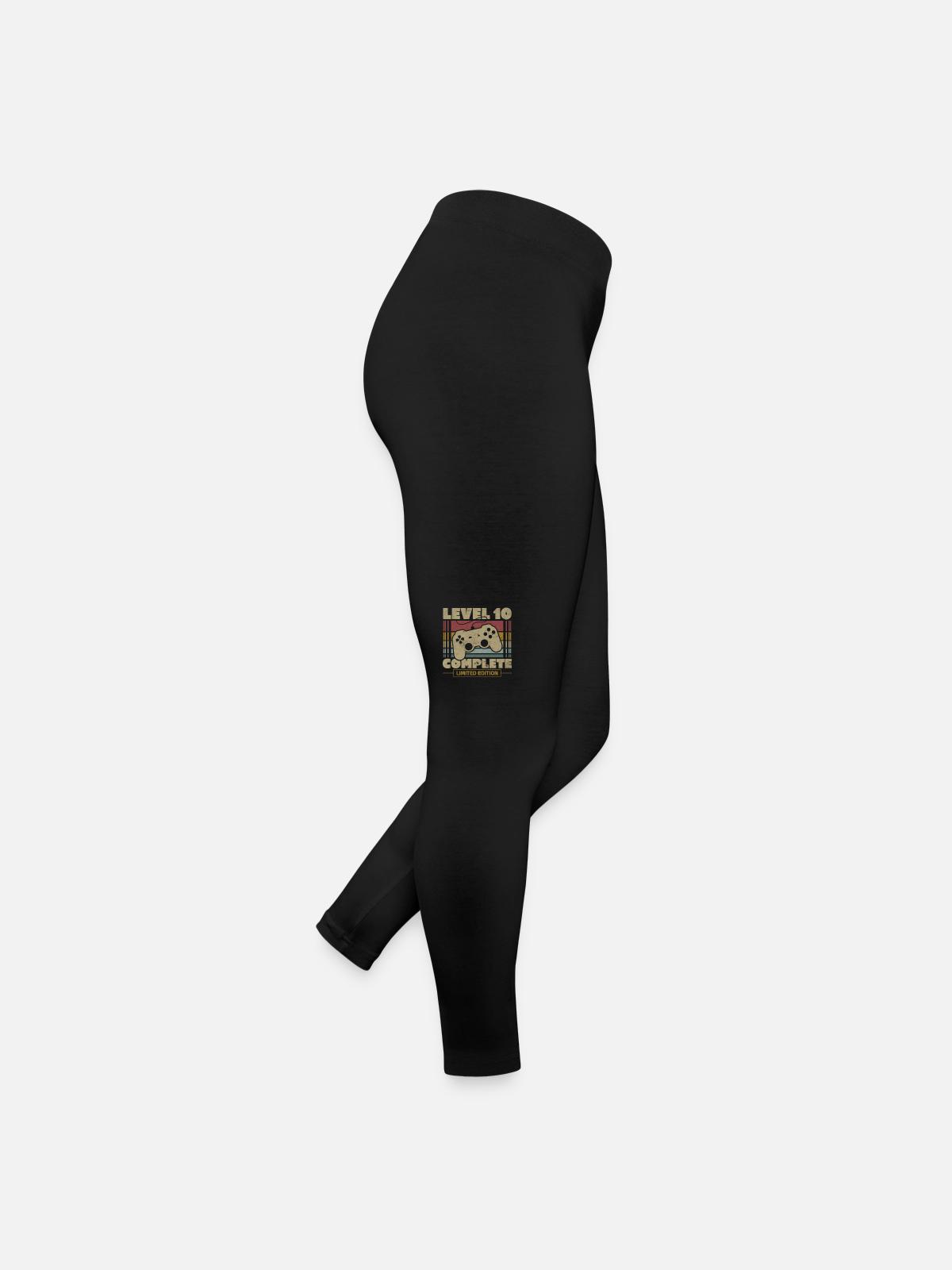 Level 10 completed - Women’s Jersey Leggings - black - Right