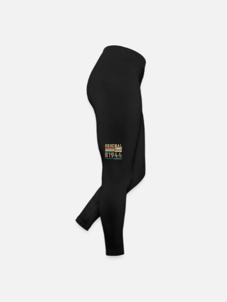 Original geboren 1944 Jahrgang Geburtstagsgeschenk - Frauen Jersey Leggings - Schwarz - Rechts
