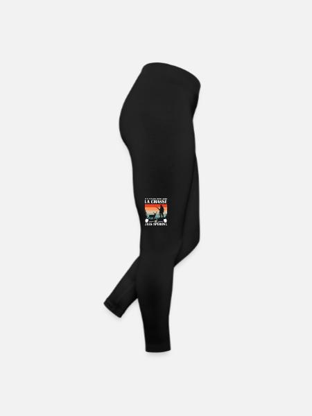 Un mec simple j aime la chasse et les apéros - Legging en jersey Femme - noir - Droite