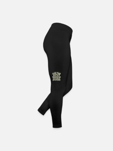 Ich bin stolzer Papa von wahnsinnig fantastischen - Frauen Jersey Leggings - Schwarz - Rechts