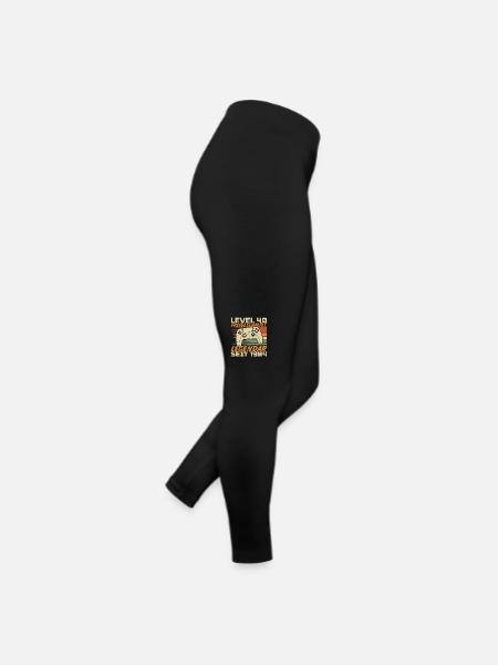 Level 40 freigeschaltet Legendär seit 1984 - Frauen Jersey Leggings - Schwarz - Rechts
