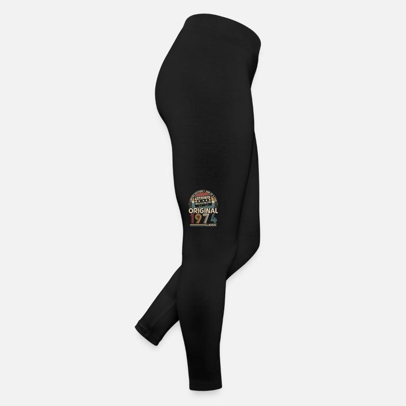 Original 1974 Vintage Retro Geburtstagsgeschenk Frauen Jersey Leggings