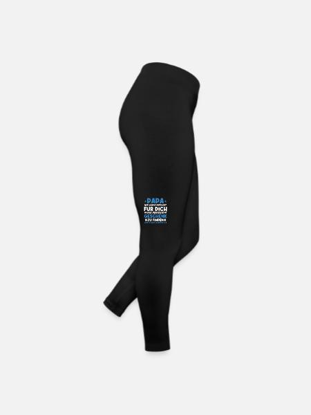 Papa Vater Dad Geschenk Geburtstag und Weihnachten - Frauen Jersey Leggings - Schwarz - Rechts