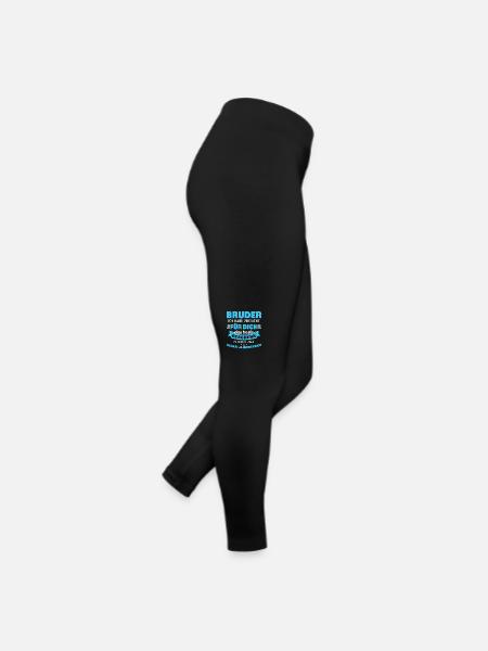 Bruder versucht das beste für dich zu finden - Frauen Jersey Leggings - Schwarz - Rechts