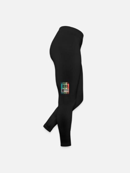 Level 8 freigeschaltet - Frauen Jersey Leggings - Schwarz - Rechts