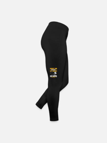 Reichet mir die rute ihr der könig will angeln! - Frauen Jersey Leggings - Schwarz - Rechts
