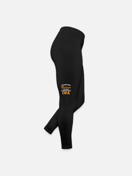 Ich Bin Kein Rentner Ich Bin Professioneller Opa - Frauen Jersey Leggings - Schwarz - Rechts
