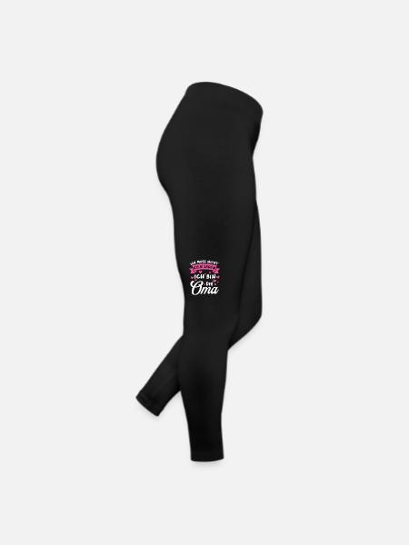 Ich Muss Nicht Nein Sagen Ich Bin Die Oma - Frauen Jersey Leggings - Schwarz - Rechts