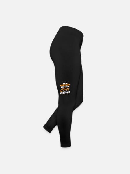Bin im ruhestand chef ist jetzt meine frau! - Frauen Jersey Leggings - Schwarz - Rechts