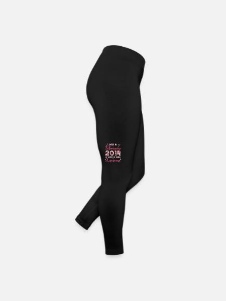 Février 2014 Cadeau Anniversaire 10 Ans Pour Femme - Legging en jersey Femme - noir - Droite