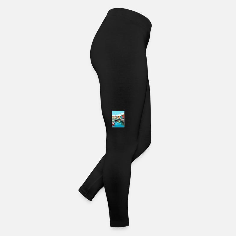 Weymouth Angleterre Vintage voyage affiche Souvenir Legging en jersey Femme