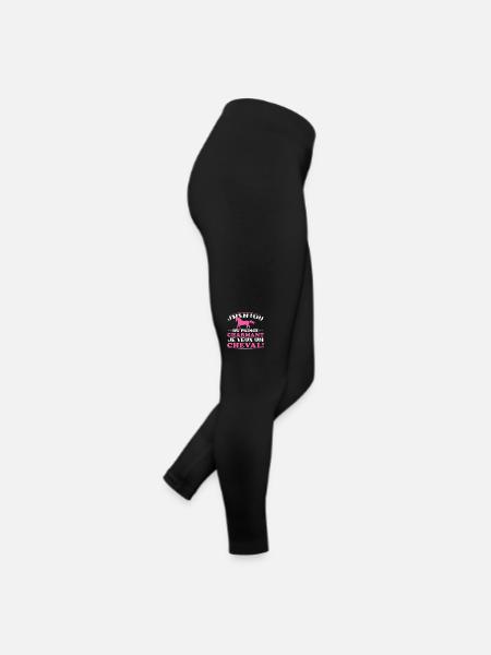 Ich kümmere mich nicht um den Märchenprinzen, ich will ein Pferd - Frauen Jersey Leggings - Schwarz - Rechts