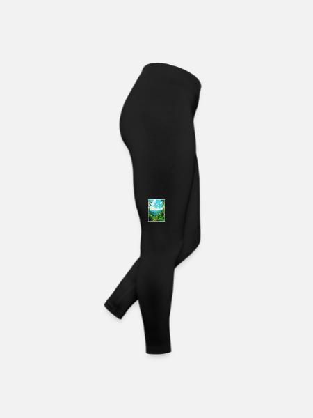 Amazone Regenwald Vintage Reiseposter Souvenir - Frauen Jersey Leggings - Schwarz - Rechts