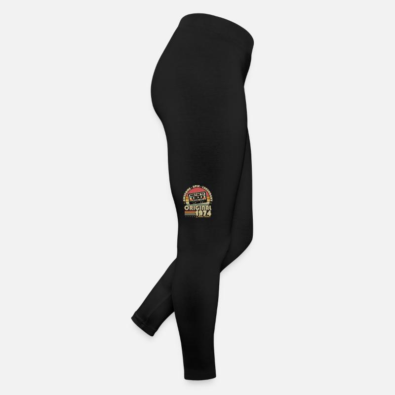 Original 1974 Vintage anniversaire rétro cadeau Legging en jersey Femme