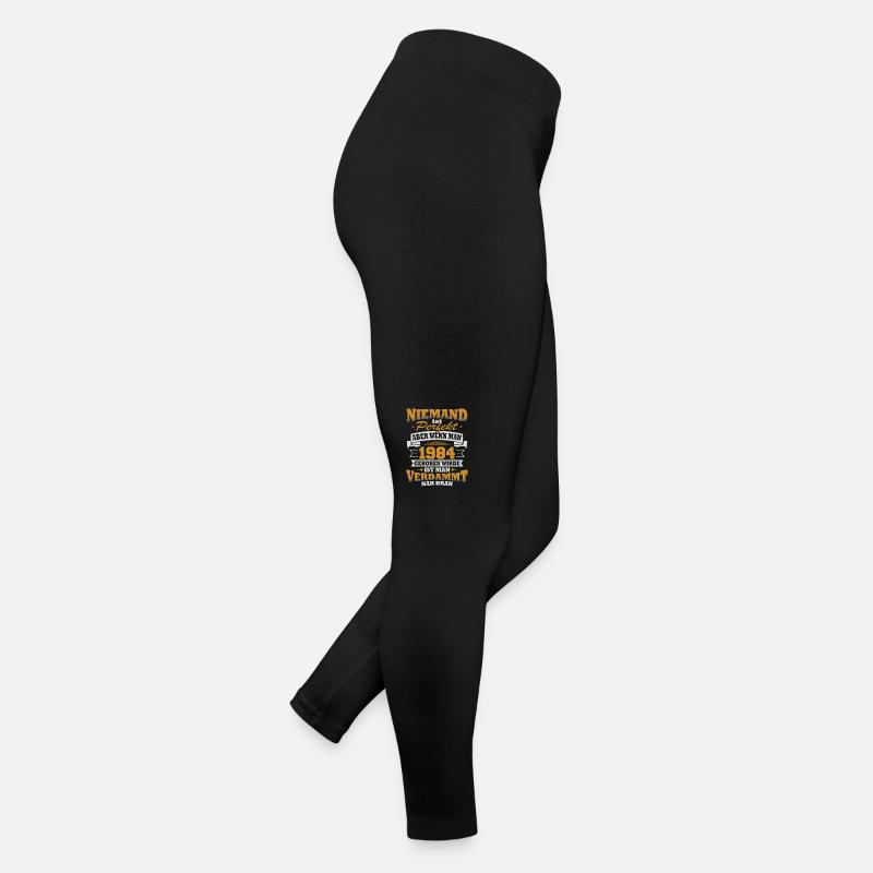 1984 Geburtsjahr Geburtstag Geschenk Geboren Retro Frauen Jersey Leggings