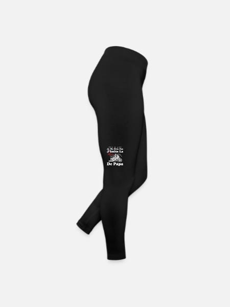 Je Ne Crie Pas J imite La Moto De Papa Humour - Legging en jersey Femme - noir - Droite