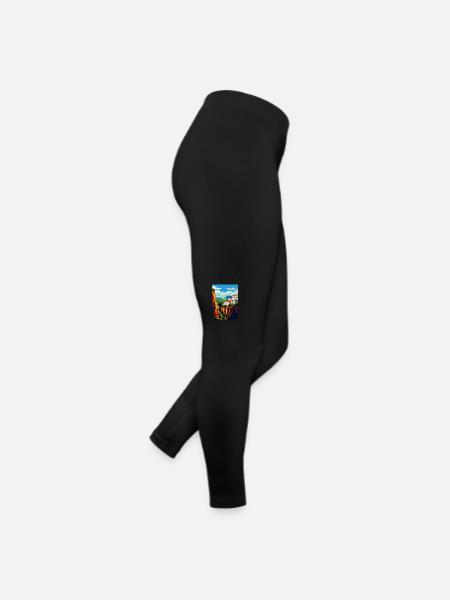 Ronda Spain Vintage Travel Poster WPA Art Souvenir - Women’s Jersey Leggings - black - Right