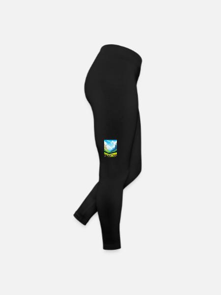 Ordesa Y Monte Perdido Nationalpark Spanien Poster - Frauen Jersey Leggings - Schwarz - Rechts