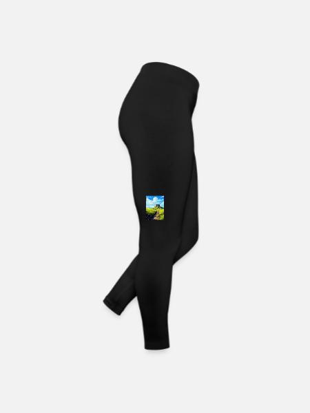 Downhill Demesne Irlande Royaume-Uni Vintage Affiche de voyage - Legging en jersey Femme - noir - Droite