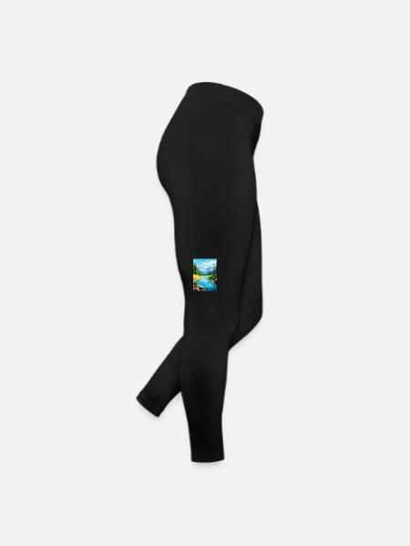 Aiguestortes I Estany de Sant Maurici Park Spanien - Frauen Jersey Leggings - Schwarz - Rechts