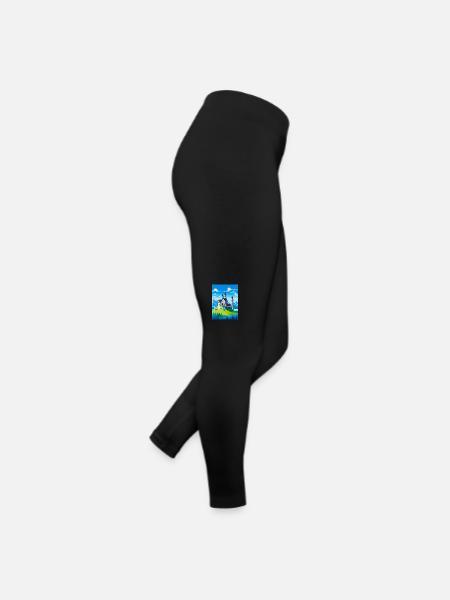 Neuschwanstein Germany Vintage Travel Poster WPA - Women’s Jersey Leggings - black - Right