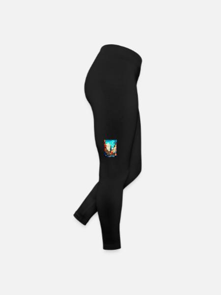 Maastricht Niederlande Vintage Reiseplakat WPA - Frauen Jersey Leggings - Schwarz - Rechts