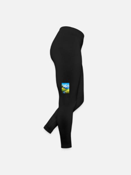 Dolomites Italie Affiche de voyage vintage Souvenir WPA - Legging en jersey Femme - noir - Droite