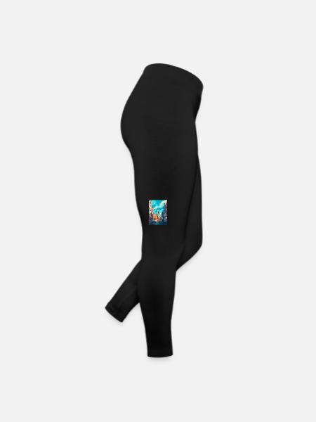 Utrecht Netherlands Vintage Travel Poster Souvenir - Women’s Jersey Leggings - black - Right
