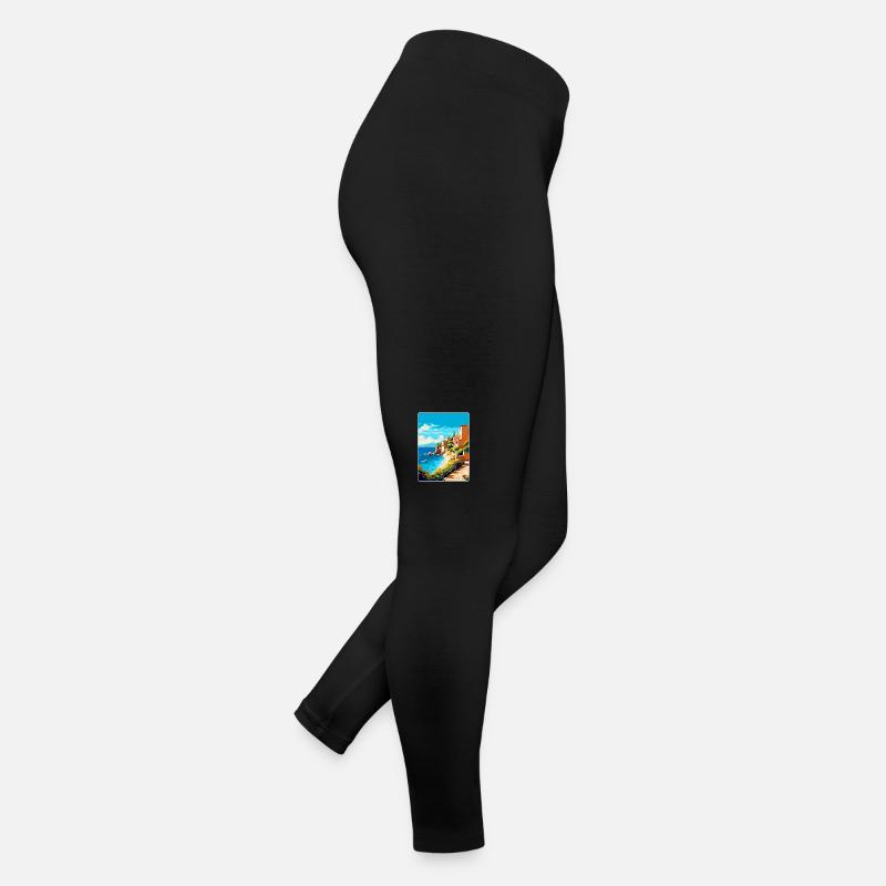 Costa Brava Spanien Vintage Reiseplakat Souvenir Frauen Jersey Leggings