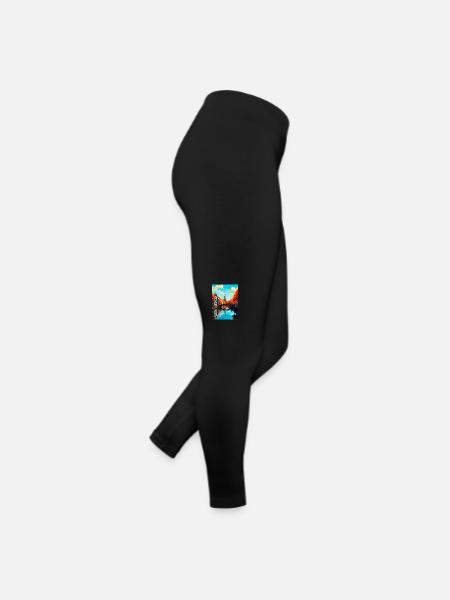 Amsterdam Netherlands Vintage Travel Poster WPA - Women’s Jersey Leggings - black - Right