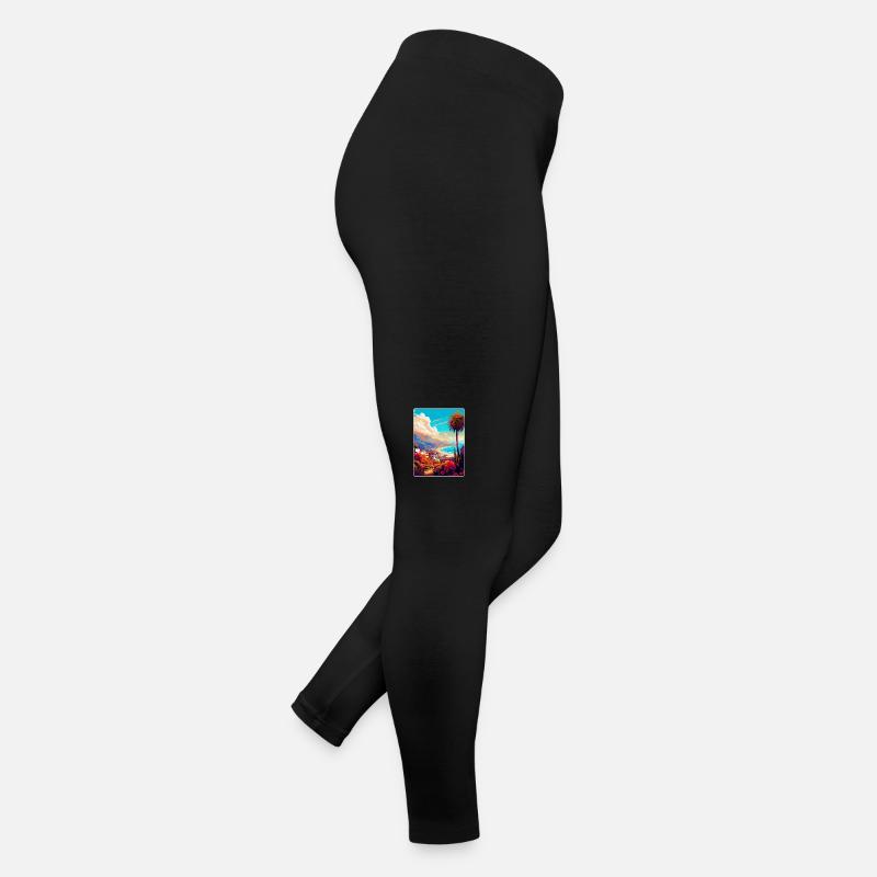 Teneriffa Spanien Vintage Reiseplakat Souvenir WPA Frauen Jersey Leggings