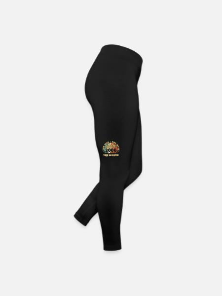 Vintage July 2006 18 Year Anniversary Gift - Women’s Jersey Leggings - black - Right