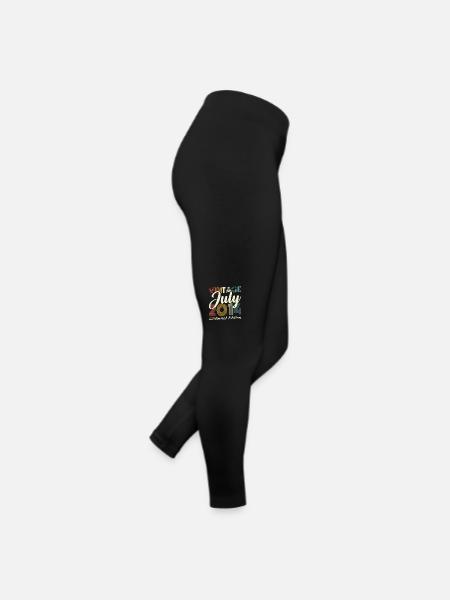 Juli 2014 Vintage Retro Geburtstagsgeschenk - Frauen Jersey Leggings - Schwarz - Rechts
