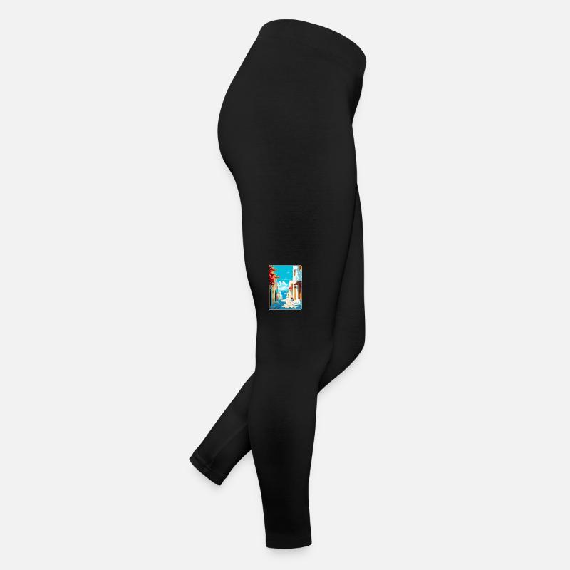 Paros Grèce Affiche de voyage vintage WPA Souvenir Legging en jersey Femme