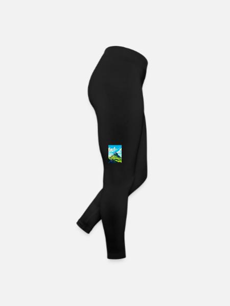 Rock Of Cashel Irlande Royaume-Uni Affiche De Voyage Vintage - Legging en jersey Femme - noir - Droite