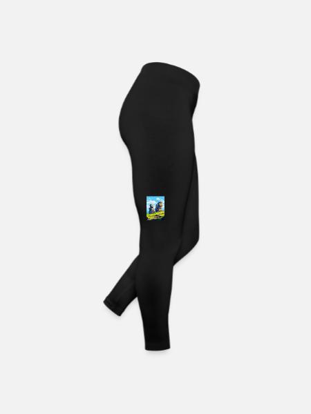 Brimham Rocks Angleterre Royaume-Uni Affiche de voyage vintage WPA - Legging en jersey Femme - noir - Droite