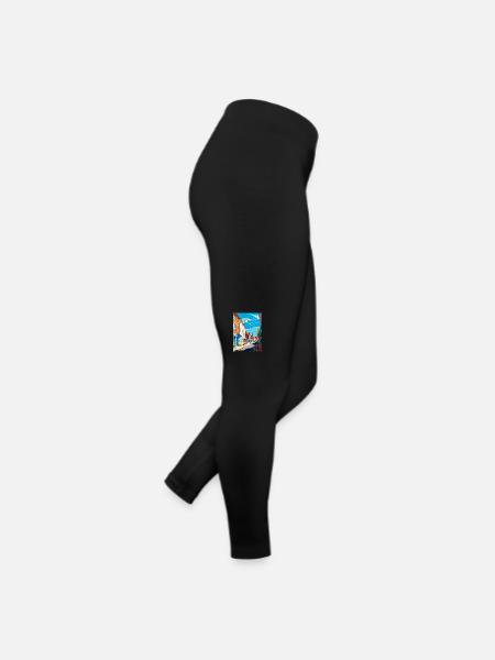 Faversham Angleterre Royaume-Uni Affiche de voyage vintage WPA Art - Legging en jersey Femme - noir - Droite