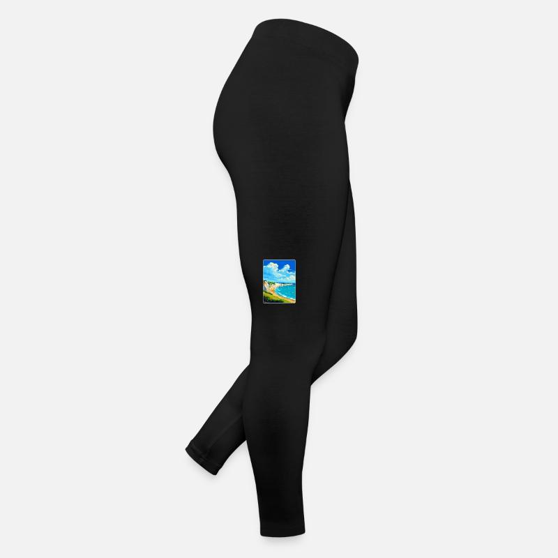 Affiche de voyage vintage de l’île de Wight WPA Souvenir Legging en jersey Femme