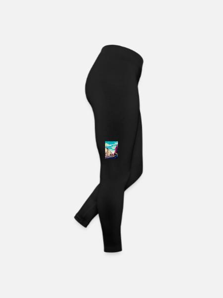 Cheltenham Angleterre Royaume-Uni Affiche de voyage Souvenir WPA - Legging en jersey Femme - noir - Droite