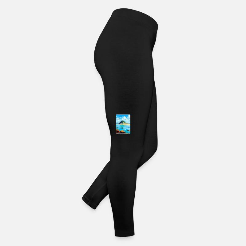 Marazion Cornouailles Angleterre Royaume-Uni Affiche de voyage WPA Legging en jersey Femme