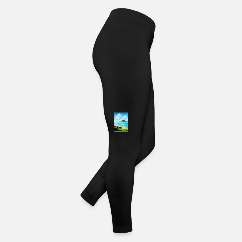 Marazion Cornouailles Angleterre Royaume-Uni Affiche de voyage WPA Legging en jersey Femme