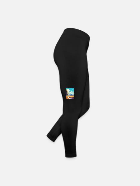 Cairngorms Scotland Uk Travel Poster Souvenir WPA - Women’s Jersey Leggings - black - Right