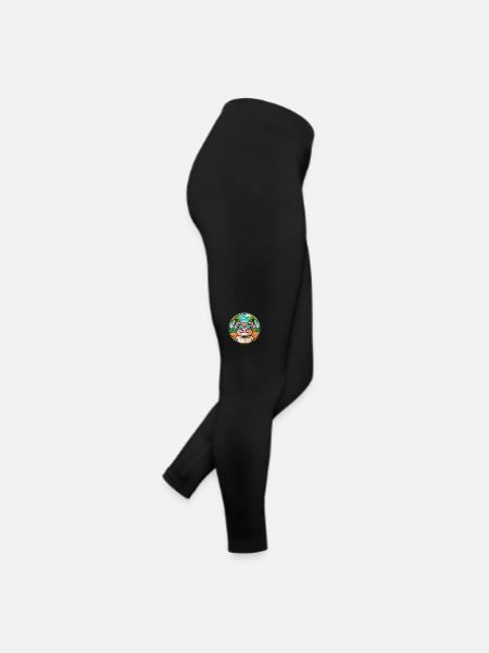Cochon Drôle Dessin Animé Plage D’été Lunettes De Soleil Autocollant - Legging en jersey Femme - noir - Droite