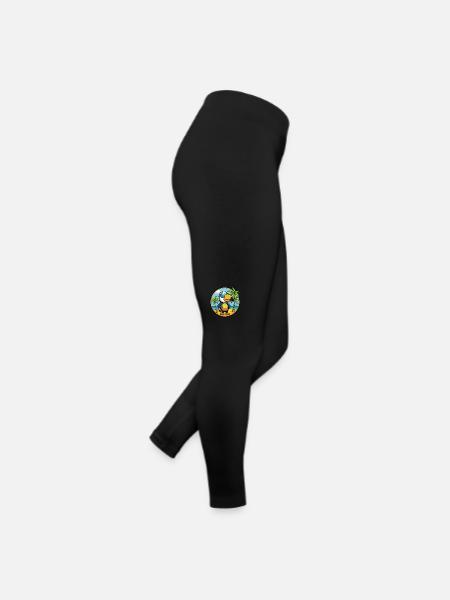 Tukan Lustige Cartoon Sommer Strand Sonnenbrille Cool - Frauen Jersey Leggings - Schwarz - Rechts